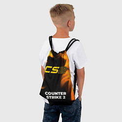 Рюкзак-мешок Counter Strike 2 - gold gradient по-центру, цвет: 3D-принт — фото 2