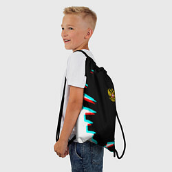 Рюкзак-мешок Герб текстура глитч, цвет: 3D-принт — фото 2