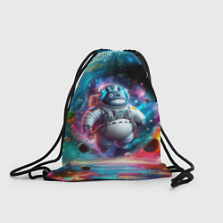 Рюкзак-мешок Astronaut Totoro in neon space - ai art fantasy, цвет: 3D-принт