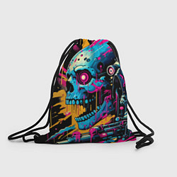 Рюкзак-мешок Cool cyber skull - ai art, цвет: 3D-принт