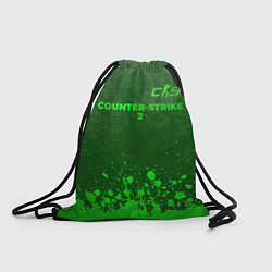 Рюкзак-мешок Counter-Strike 2 - green gradient посередине, цвет: 3D-принт