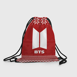 Рюкзак-мешок Новогодний BTS, цвет: 3D-принт