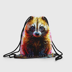 Рюкзак-мешок Росомаха в розовом лесу, цвет: 3D-принт