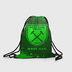 Рюкзак-мешок West Ham - green gradient, цвет: 3D-принт