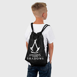 Рюкзак-мешок Assassins creed shadows - монохромный, цвет: 3D-принт — фото 2