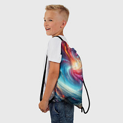 Рюкзак-мешок Fantastic neon space landscape - ai art fantasy, цвет: 3D-принт — фото 2