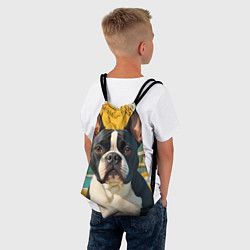 Рюкзак-мешок Бульдог и лето, цвет: 3D-принт — фото 2
