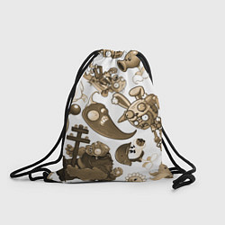 Рюкзак-мешок Растения против зомби в бежевых тонах, цвет: 3D-принт