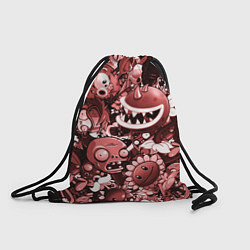 Мешок для обуви Растения против зомби в красном цвете