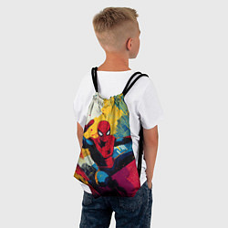 Рюкзак-мешок Человек паук висит на паутине, цвет: 3D-принт — фото 2
