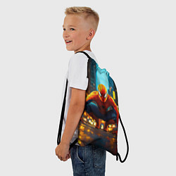 Рюкзак-мешок Человек паук на старте, цвет: 3D-принт — фото 2