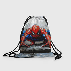 Рюкзак-мешок Человек-паук палзет на стене, цвет: 3D-принт
