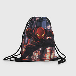 Рюкзак-мешок Человек паук в черном, цвет: 3D-принт