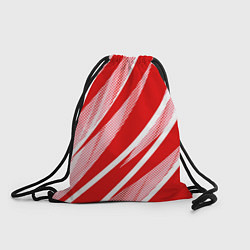 Мешок для обуви Красно-белый абстракция с полосами