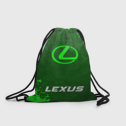 Рюкзак-мешок Lexus - green gradient по-центру, цвет: 3D-принт