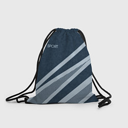 Мешок для обуви Sport синий текстурный с полосами