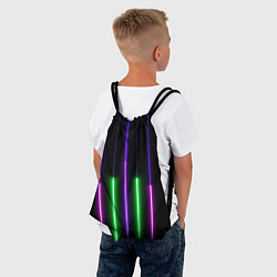 Рюкзак-мешок Color Purple green pink, цвет: 3D-принт — фото 2