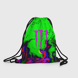 Рюкзак-мешок Monster Energy flame, цвет: 3D-принт