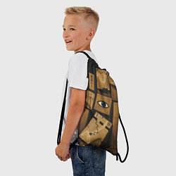 Рюкзак-мешок Коробки и глаз, цвет: 3D-принт — фото 2