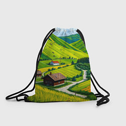 Рюкзак-мешок Русская душа и поле, цвет: 3D-принт