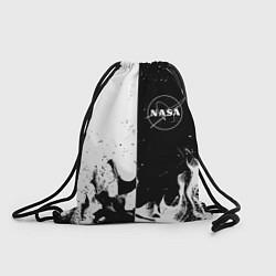 Мешок для обуви Nasa черно белый огонь