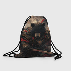 Рюкзак-мешок Самурай медведь, цвет: 3D-принт