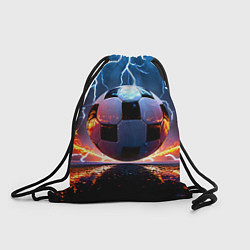 Рюкзак-мешок Футбольный мяч в молниях, цвет: 3D-принт