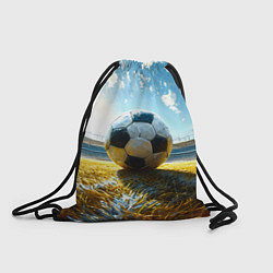 Мешок для обуви Футбольный мяч на стадионе