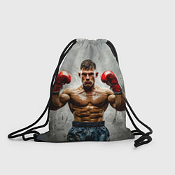 Мешок для обуви Боксер на сером