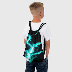 Рюкзак-мешок Color light blue black, цвет: 3D-принт — фото 2