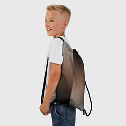 Рюкзак-мешок Чёрно-коричневый текстурный градиент пополам, цвет: 3D-принт — фото 2