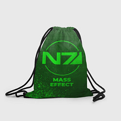 Рюкзак-мешок Mass Effect - green gradient, цвет: 3D-принт