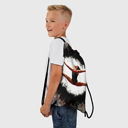 Рюкзак-мешок Воздушная гимнастика на сером, цвет: 3D-принт — фото 2