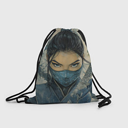 Рюкзак-мешок Китана крупный портрет, цвет: 3D-принт