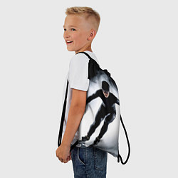 Рюкзак-мешок Скоростной бег на коньках в черном, цвет: 3D-принт — фото 2