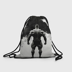 Рюкзак-мешок Бодибилдер и черный дым, цвет: 3D-принт