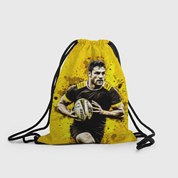 Рюкзак-мешок Регбист на желтом, цвет: 3D-принт