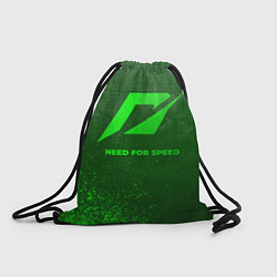Рюкзак-мешок Need for Speed - green gradient, цвет: 3D-принт