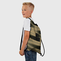 Рюкзак-мешок Color yellow square, цвет: 3D-принт — фото 2