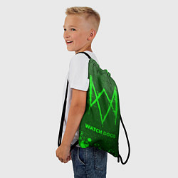 Рюкзак-мешок Watch Dogs - green gradient, цвет: 3D-принт — фото 2