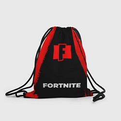 Рюкзак-мешок Fortnite - red gradient по-центру, цвет: 3D-принт