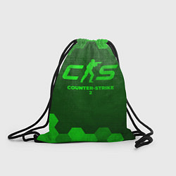 Рюкзак-мешок Counter-Strike 2 - green gradient, цвет: 3D-принт