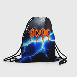 Рюкзак-мешок ACDC логотип из лавы на молнии, цвет: 3D-принт