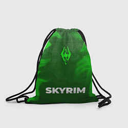 Рюкзак-мешок Skyrim - green gradient по-центру, цвет: 3D-принт