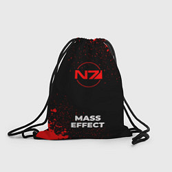 Рюкзак-мешок Mass Effect - red gradient по-центру, цвет: 3D-принт
