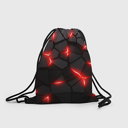 Рюкзак-мешок Красная неоновая броня, цвет: 3D-принт