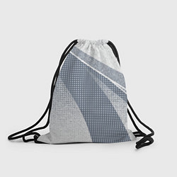 Рюкзак-мешок Светлый серо-голубой текстурированный с полосой, цвет: 3D-принт