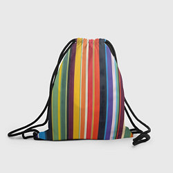 Рюкзак-мешок Разноцветная полоска, цвет: 3D-принт