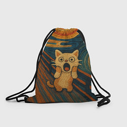 Мешок для обуви Котик Крик - вязаный нейроарт