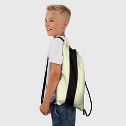 Рюкзак-мешок Color black beige line, цвет: 3D-принт — фото 2